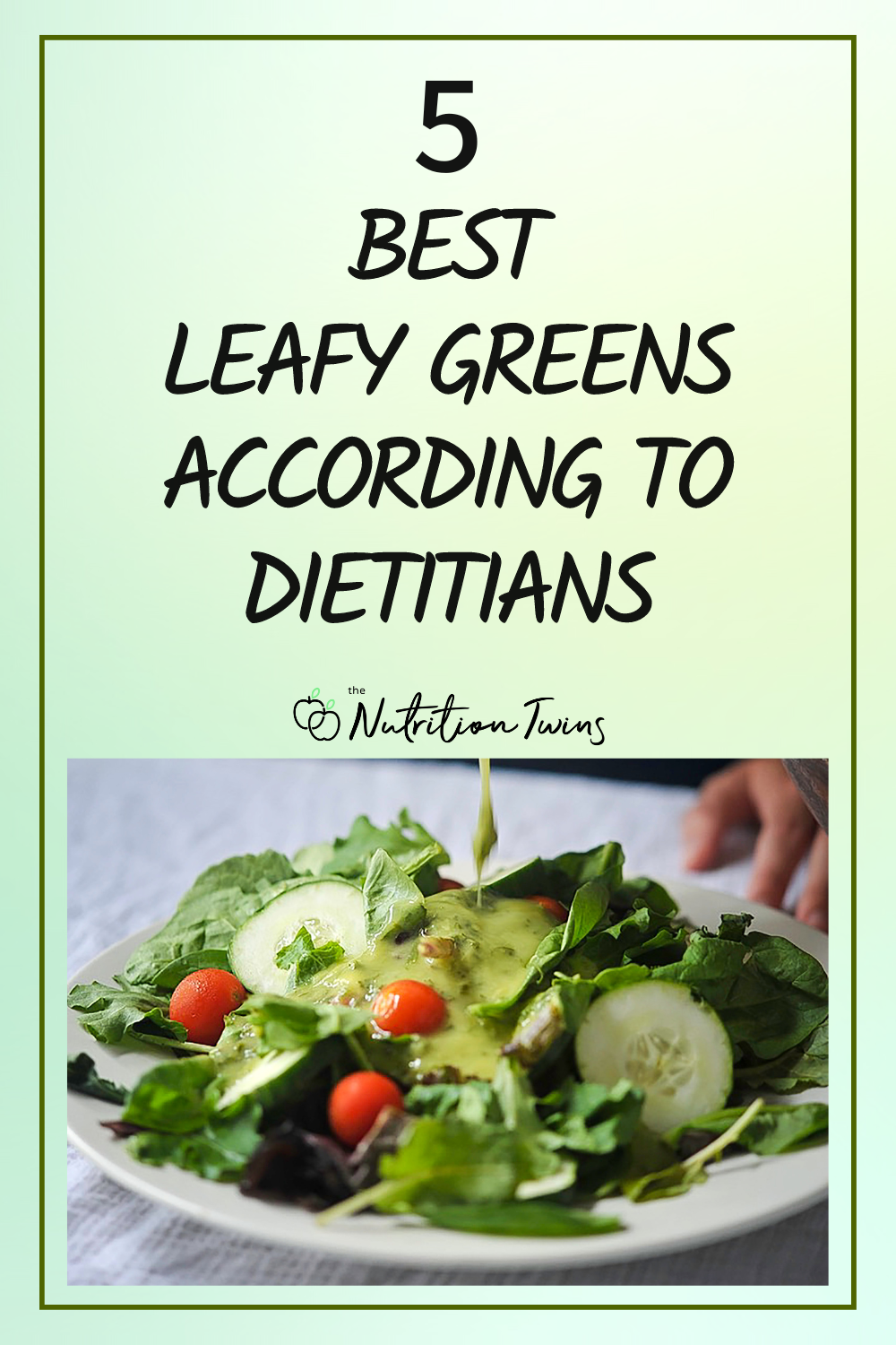 5 Best Leafy Greens for Weight Loss text with a Salad 
