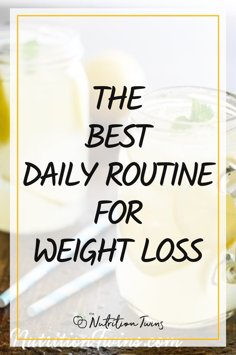 The Best Daily Routine for Weight Loss with Lemon Detox Water in Background