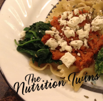 Whole Wheat Pasta with Spinach, Pumpkin and Feta