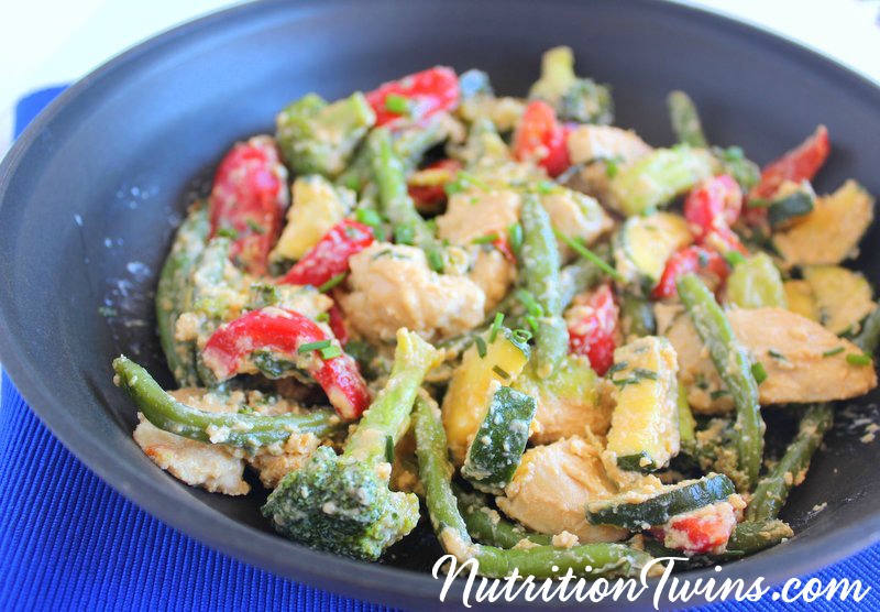 Veggie Packed Chicken and Egg Stir Fry | Nutrition Twins