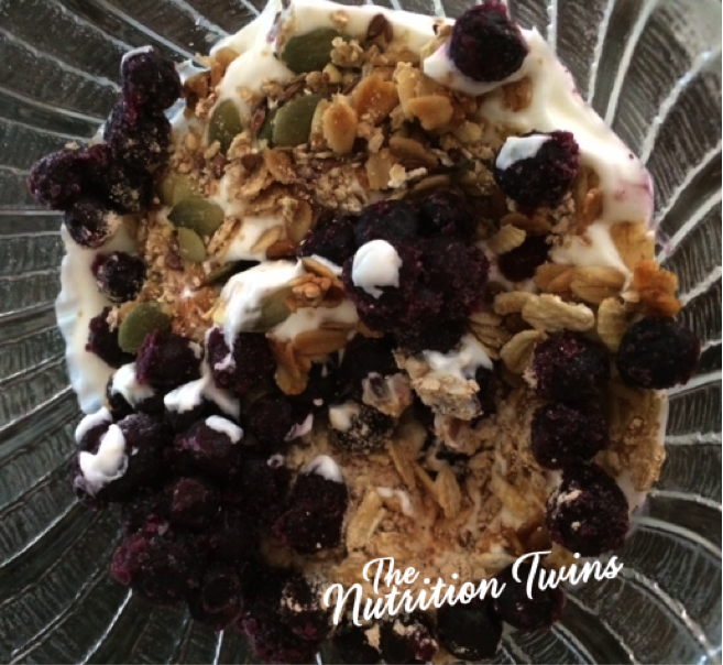 LOGO High Protein Greek Yogurt Snack with Blueberries and Grains