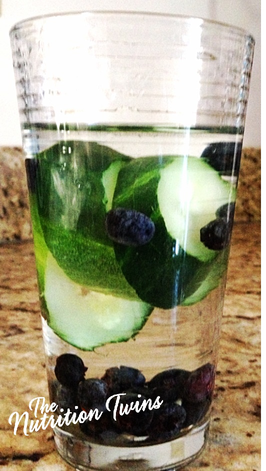 blueberry cucumber water with logo